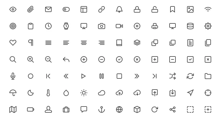 Feather Icons simplicity and elegance